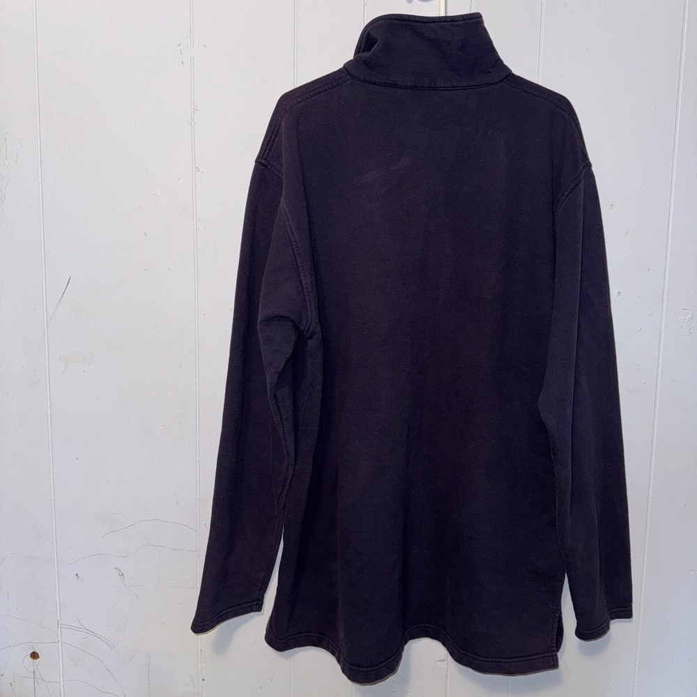 Polo Jeans Co Ralph Lauren Mens XL Navy‎ Blue Quarter Zip Sweatshirt Vintage RL - Picture 2 of 6